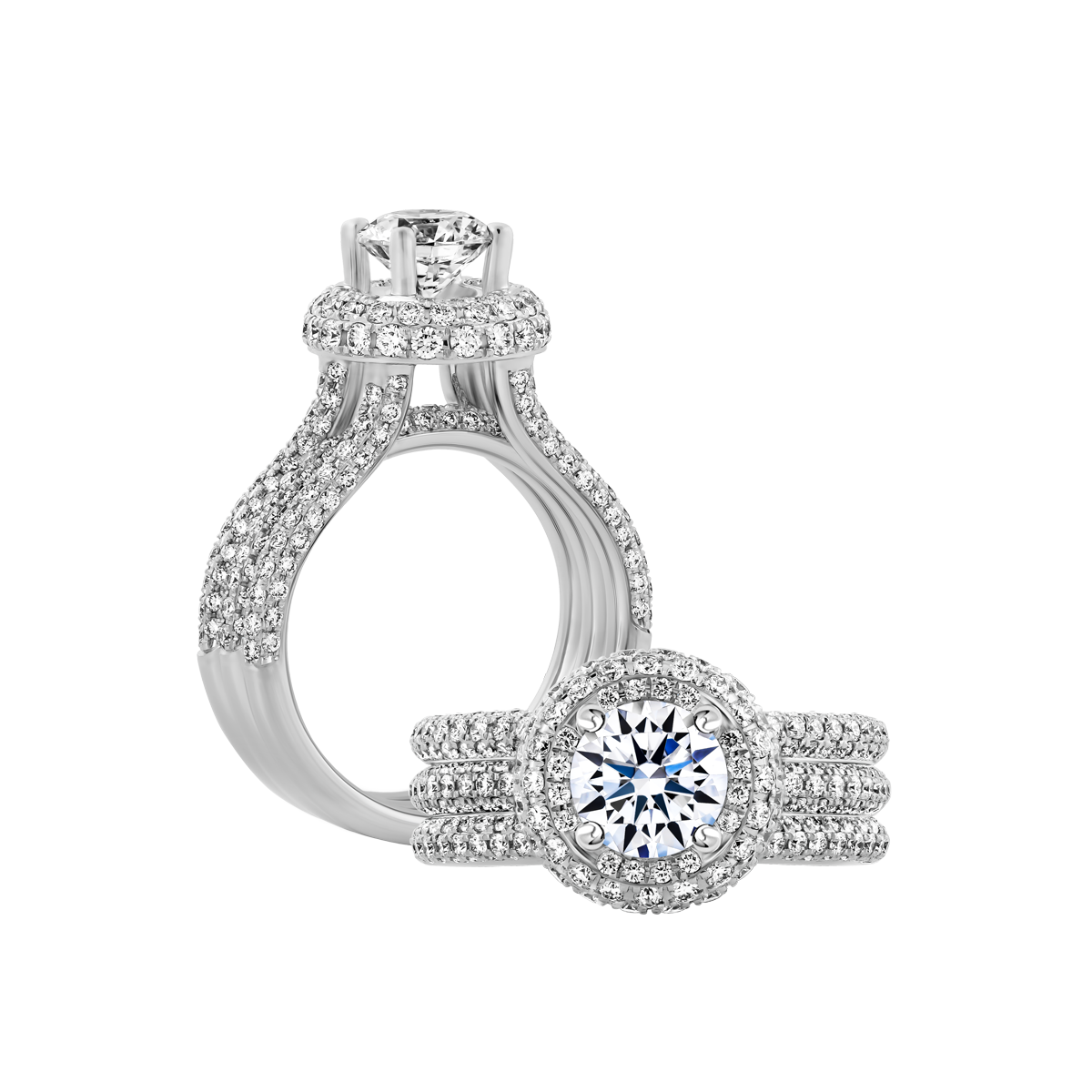 Ổ nhẫn nữ kim cương tấm vàng 18K Persuasion N2 1CT