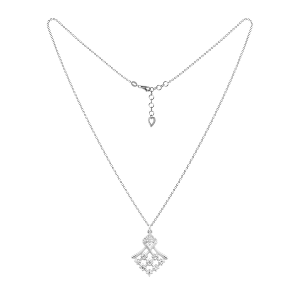 Dây liền mặt đính đá CZ vàng 18K Grainy