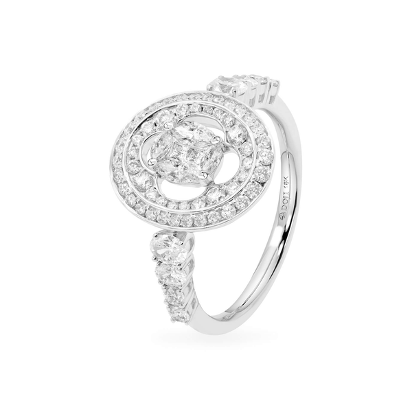 Nhẫn nữ kim cương viên vàng 18K Jena A715 TD