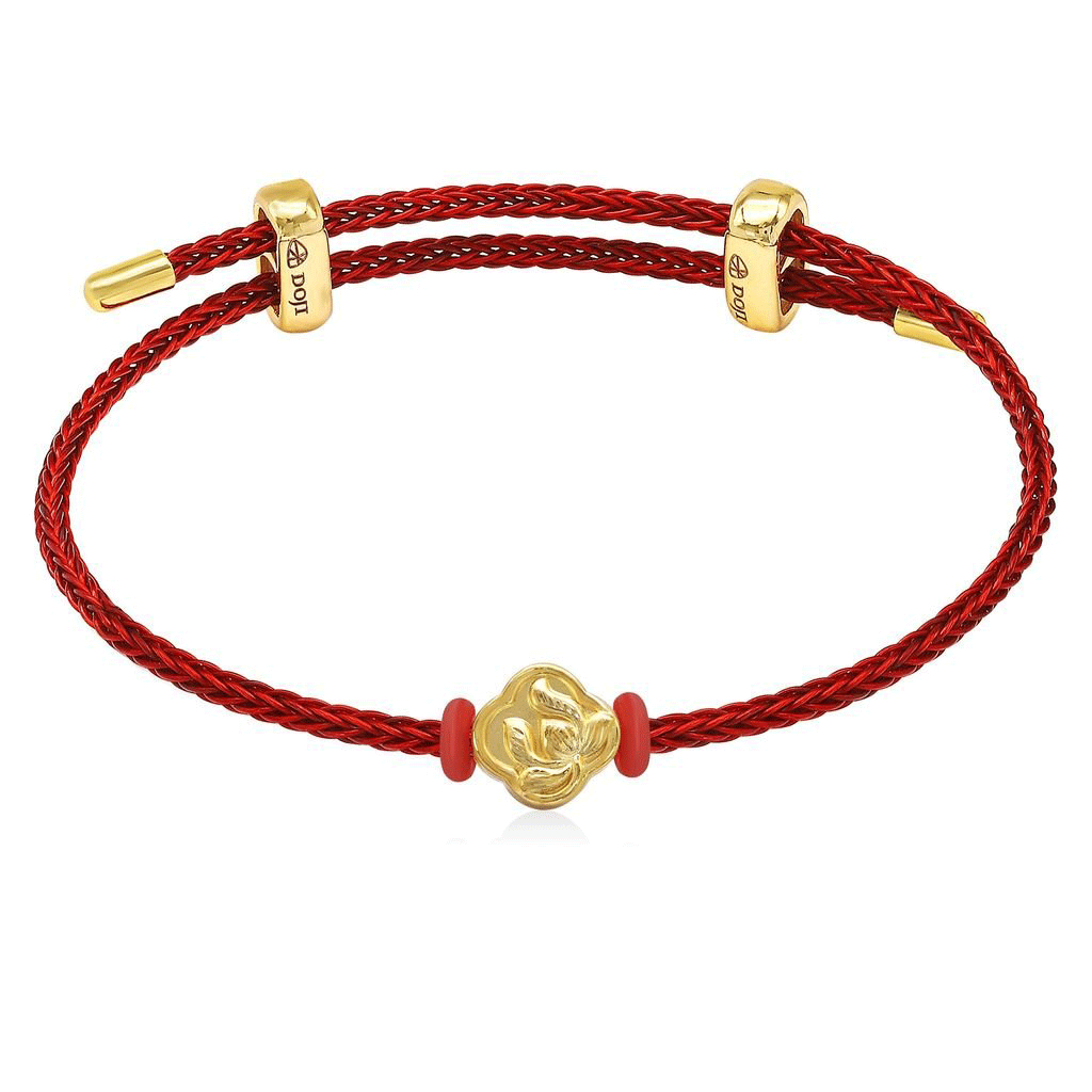 Lắc Vàng 24K Lotus of Heart CB500625 5D