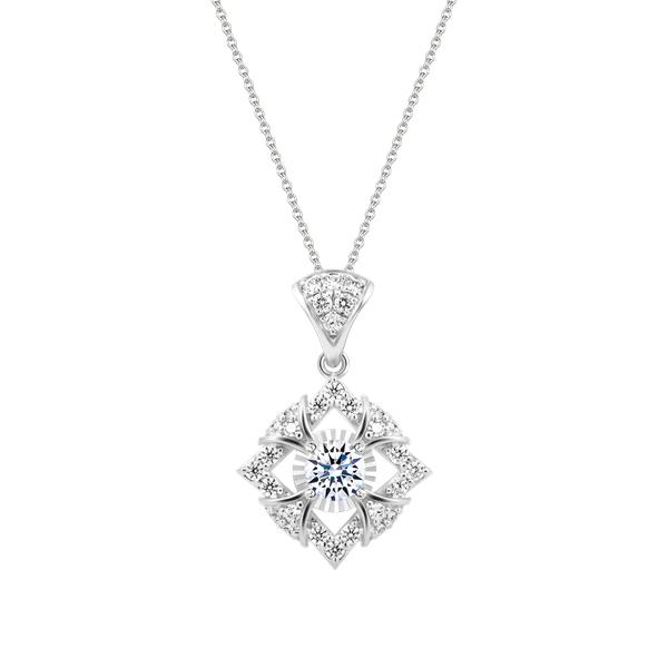 Mặt kim cương tấm vàng 14K Elegant 2C