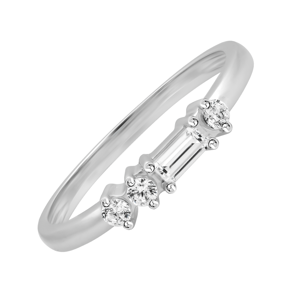 Nhẫn nữ đính đá CZ vàng 18K Fondy A