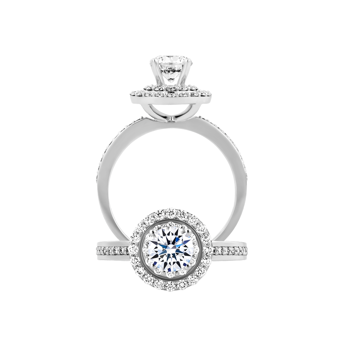 Nhẫn nữ kim cương tấm vàng 14K Austina N 1CT