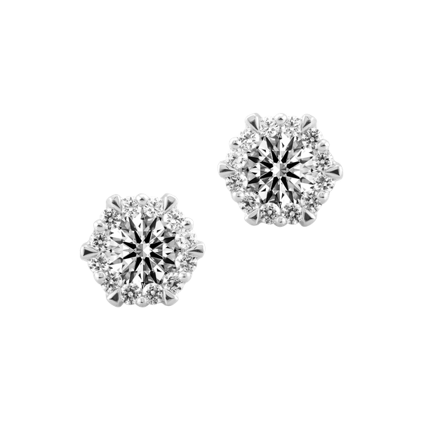 Hoa tai đính đá CZ vàng 14K Strahlend S 2C