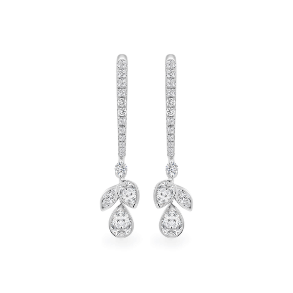 Hoa tai kim cương viên vàng 14K Jena A063 TD