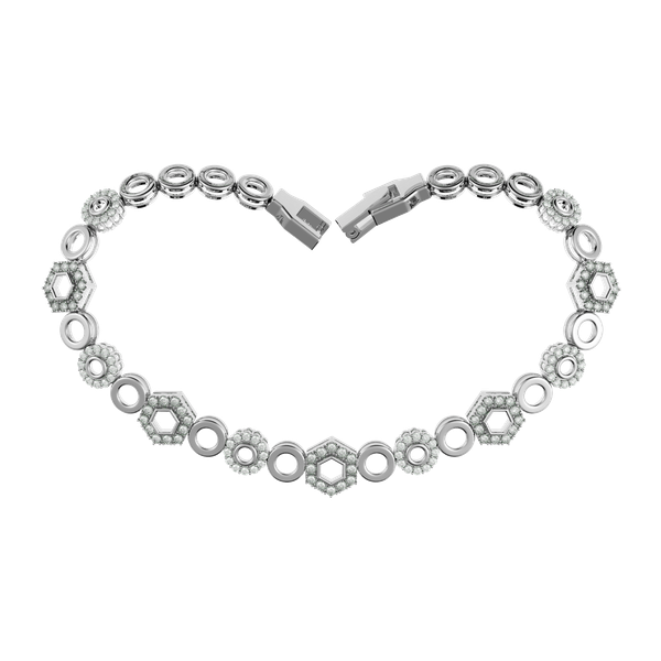 Lắc đính đá CZ vàng 18K Berit N