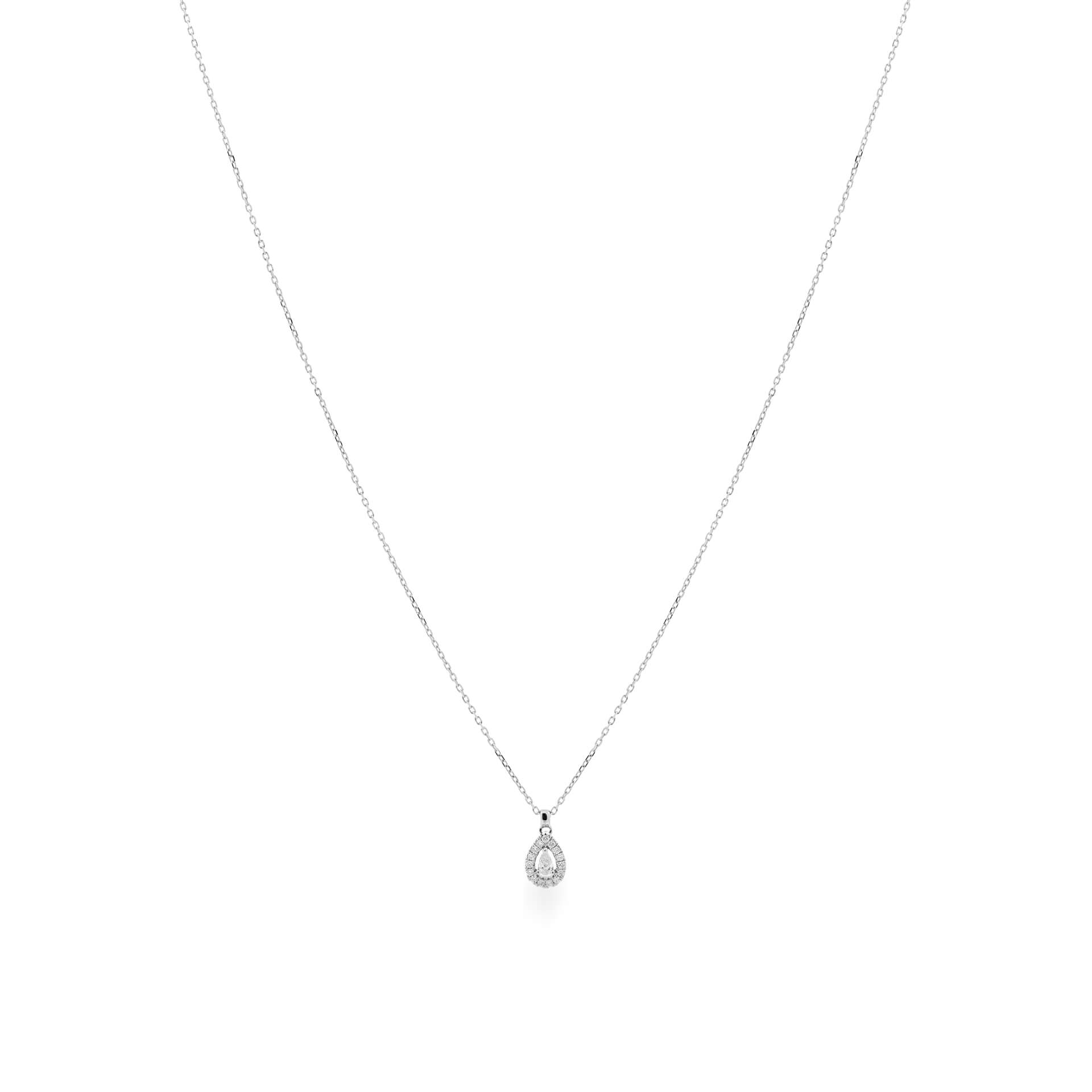 Dây liền mặt kim cương viên vàng 14K Jena A246 TD