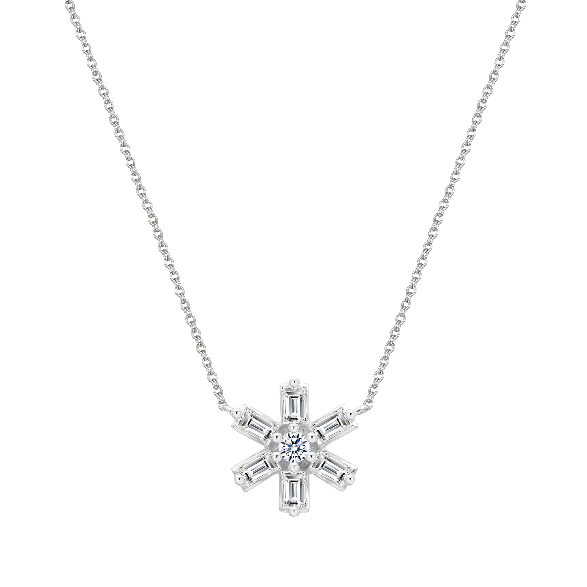 Dây liền mặt kim cương viên vàng 14K Jena A149 TD