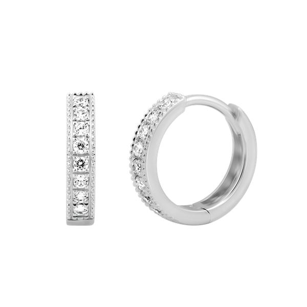 Hoa tai đính đá CZ vàng 14K Fineness