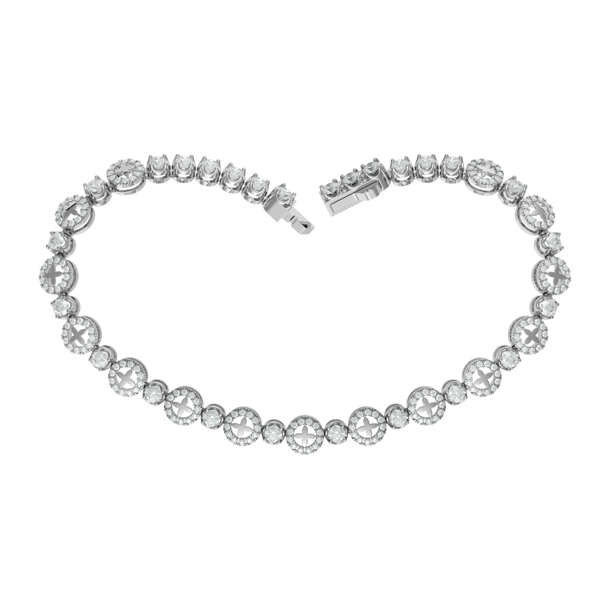 Lắc đính đá CZ vàng 10K Bernard N5P