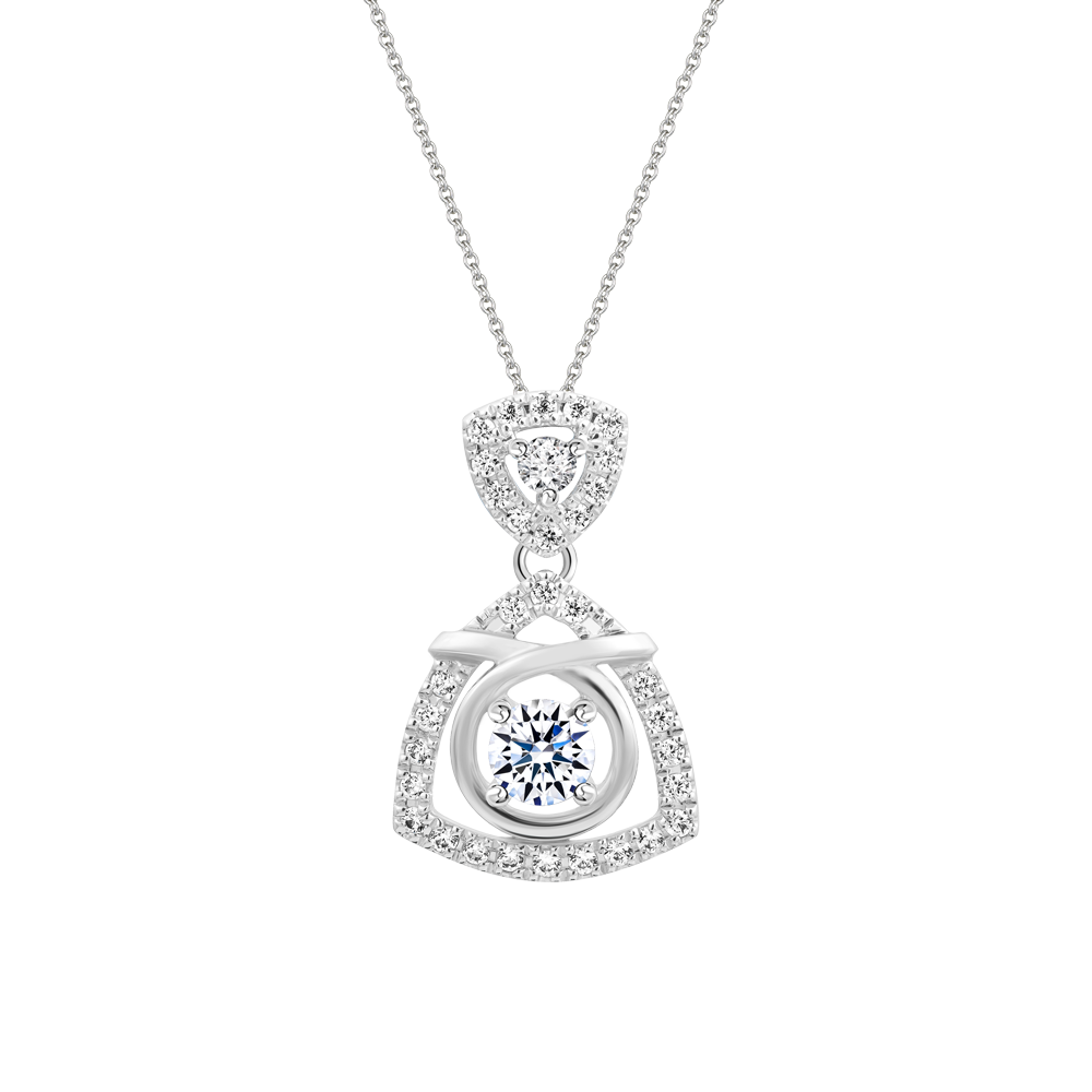 Mặt đính đá CZ vàng 18K Lyric 2C