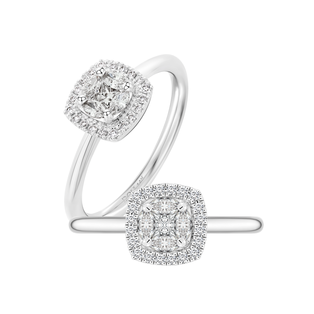 Nhẫn nữ kim cương viên vàng 14K Jena A500 TD