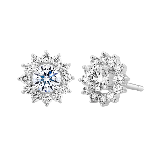 Hoa tai kim cương 8 Hearts & Arrows vàng 14K Arvid H&A 2C GVER0112349