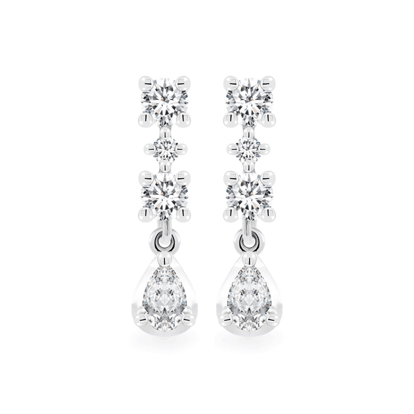 Hoa tai kim cương viên vàng 14K Jena A151 TD