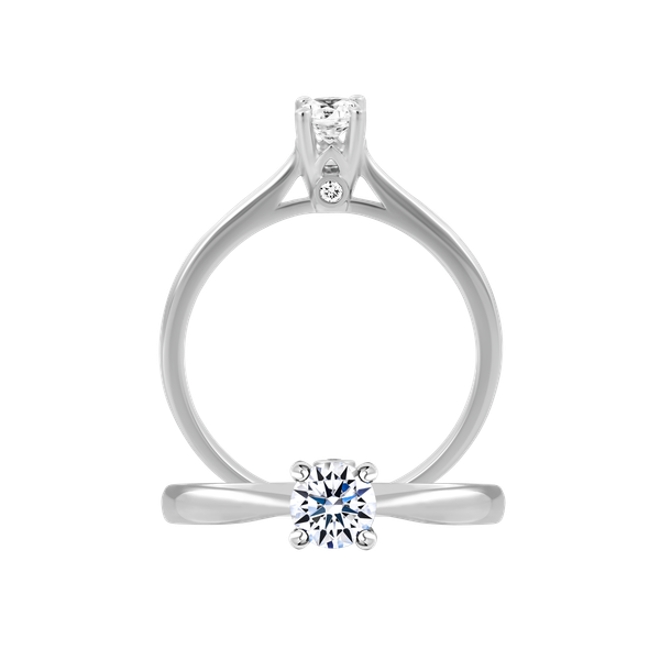 Nhẫn nữ kim cương tấm vàng 14K Faithful N 2C
