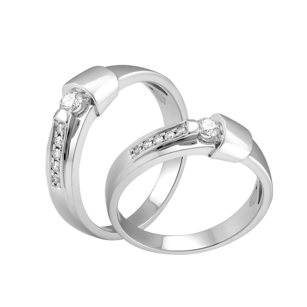 Nhẫn cưới nam kim cương vàng 14K Safeness 10p M GVRG0244398