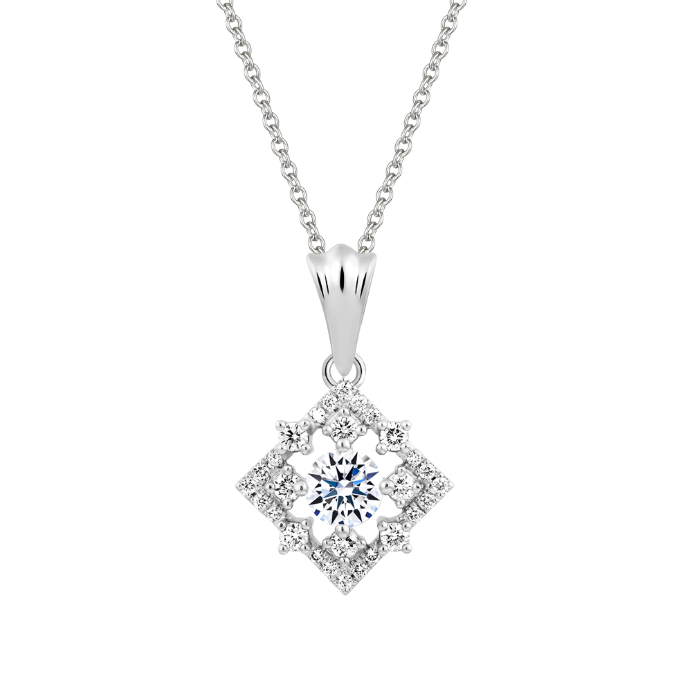 Mặt kim cương viên vàng 14K Flashy GIA 3C