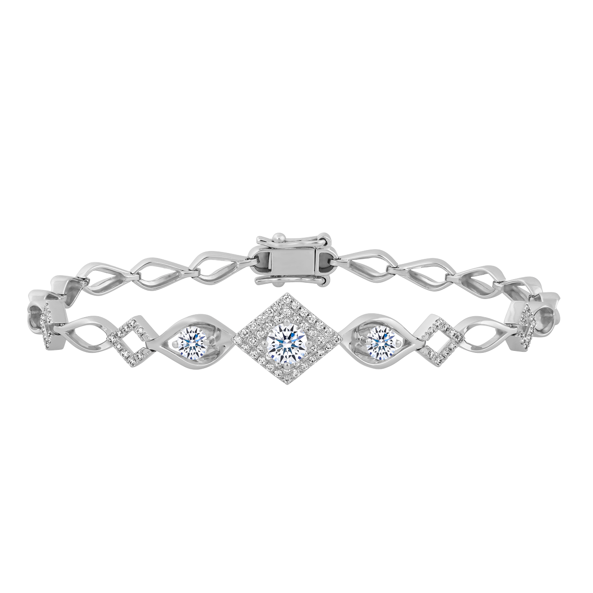 Ổ Lắc kim cương tấm vàng 14K Eternal Flame N 3C