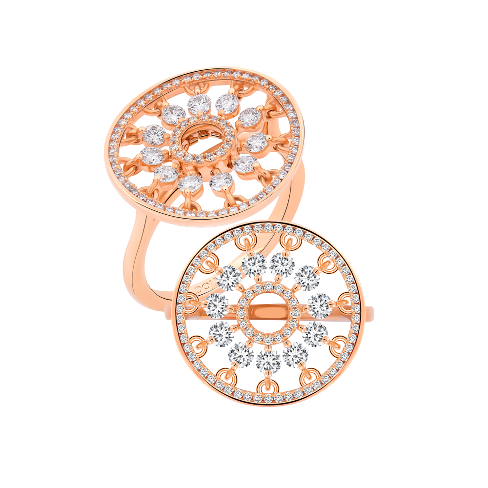 Nhẫn nữ kim cương viên vàng 18K Jena A032 TD