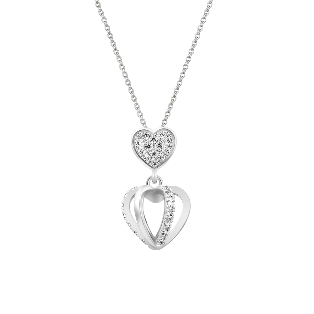 Mặt đính đá CZ vàng 14K Heart baloon N