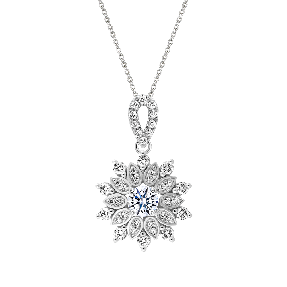 Mặt kim cương viên vàng 14K Radiance GIA 3C