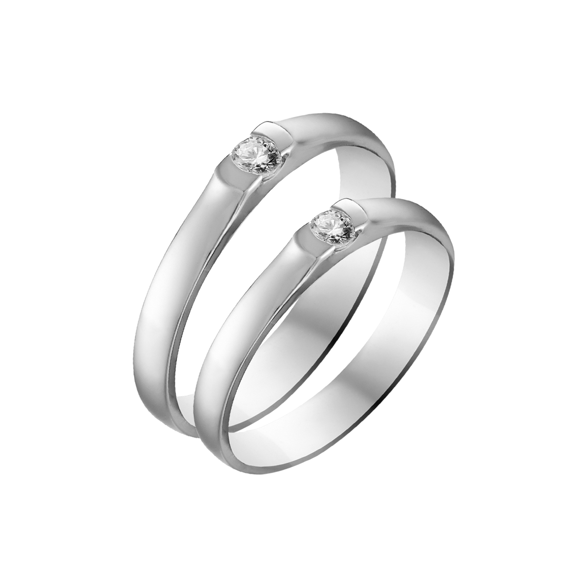 Nhẫn cưới nam đính đá CZ vàng 10K Cannel M GVRG0222302