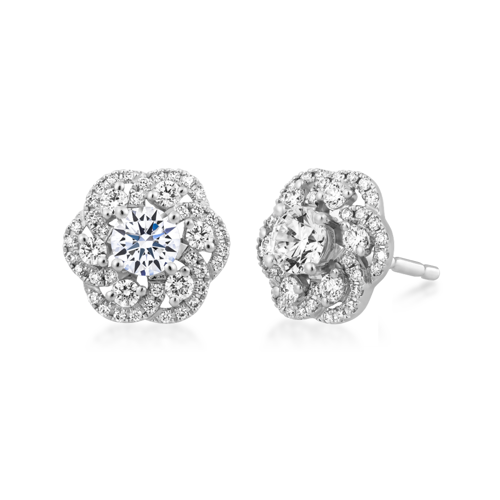 Hoa tai kim cương viên vàng 14K Naiya GIA 3C GVER0088601M