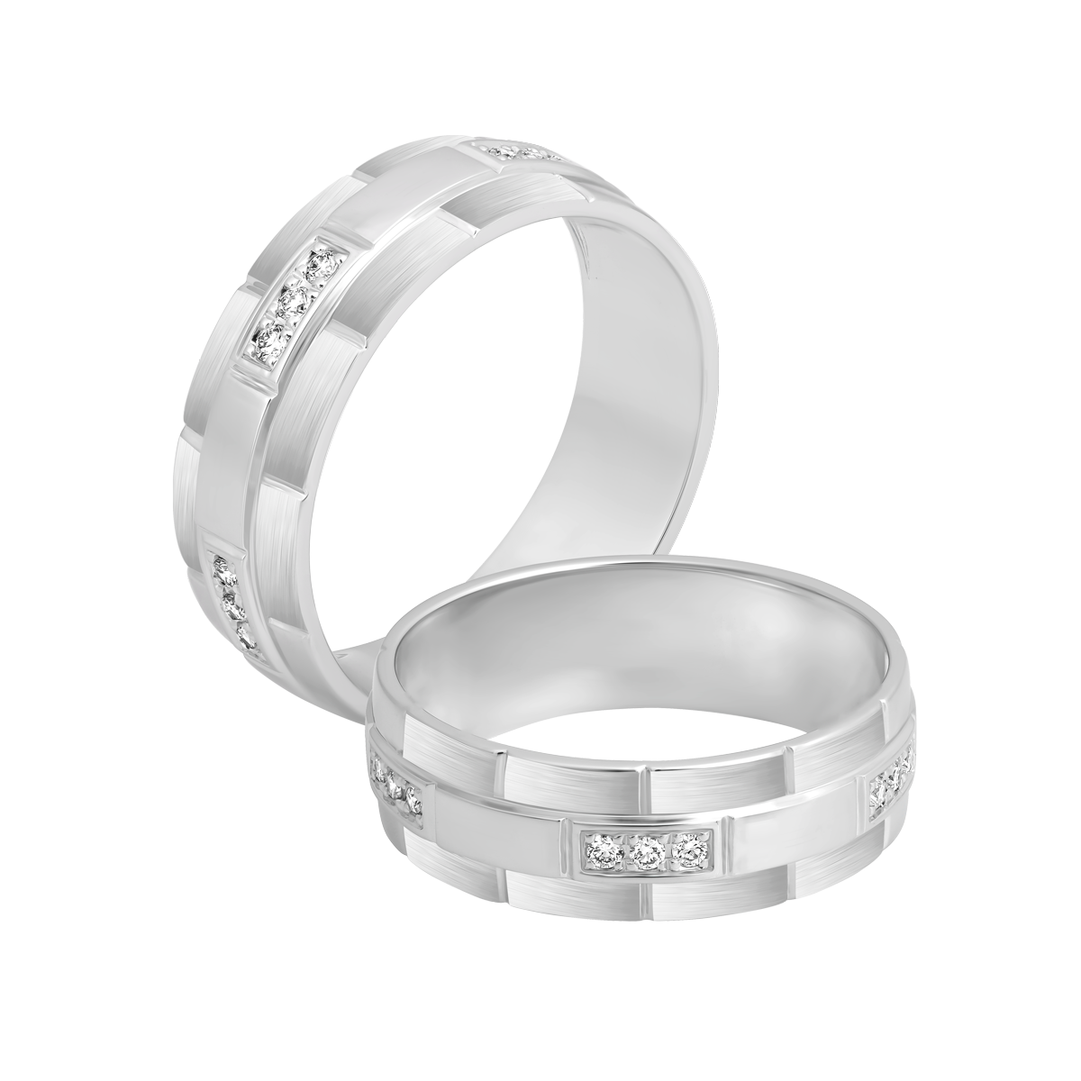 Nhẫn nam kim cương viên vàng 14K Manly W