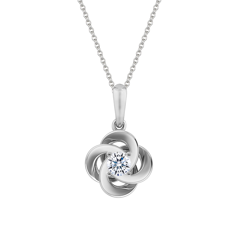 Mặt kim cương vàng 14K Fate twine 10p