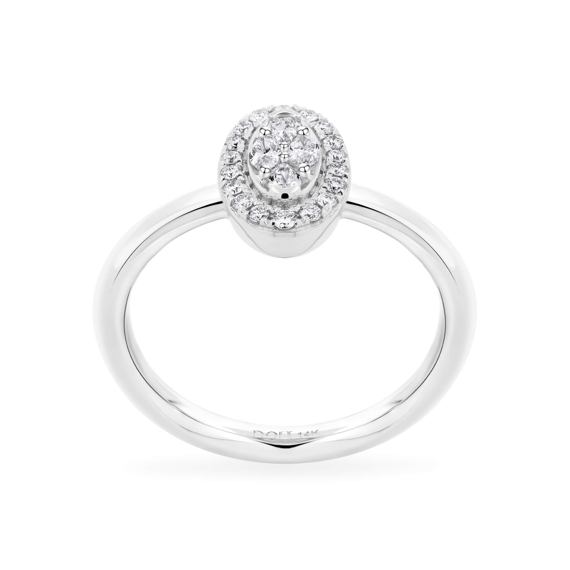 Nhẫn nữ kim cương viên vàng 14K Jena A085 TD