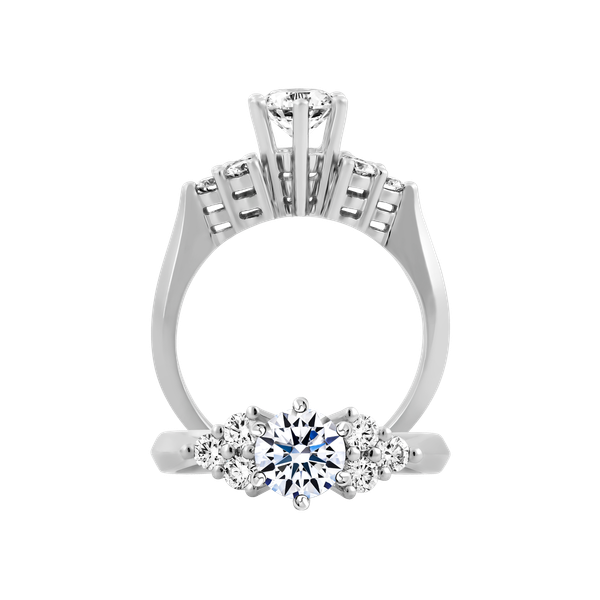 Ổ nhẫn nữ kim cương tấm vàng 14K Cresta 5C