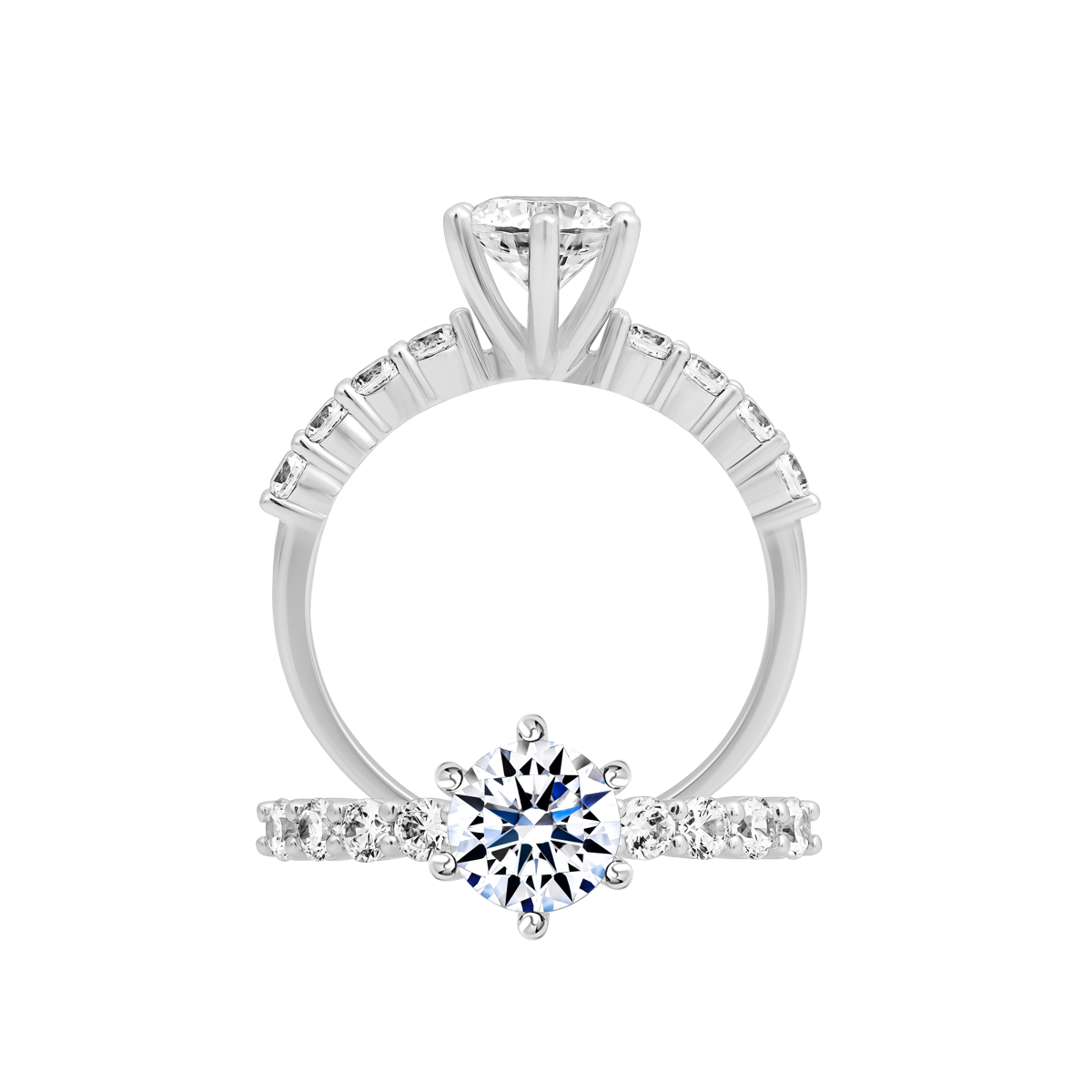 Nhẫn nữ đính đá CZ vàng 18K Alvary 1CT