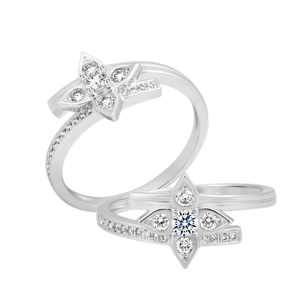 Nhẫn nữ kim cương viên vàng 14K Delightful TD