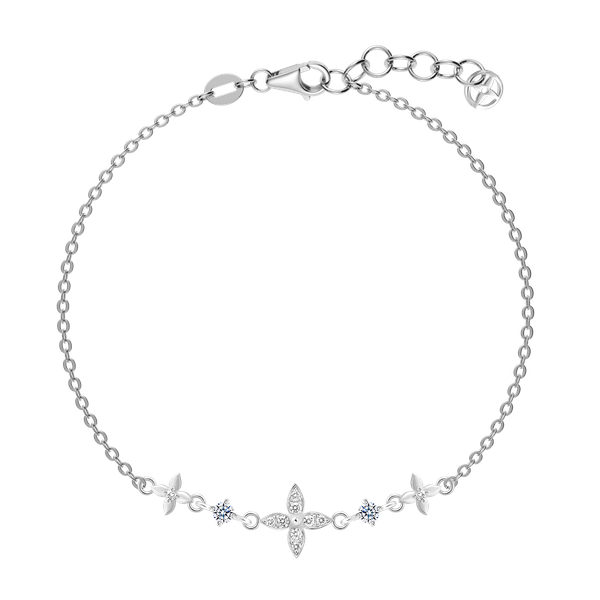 Dây tay kim cương viên vàng 14K Elvior TD