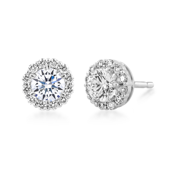 Hoa tai kim cương tấm vàng 14K Trudy N 1CT