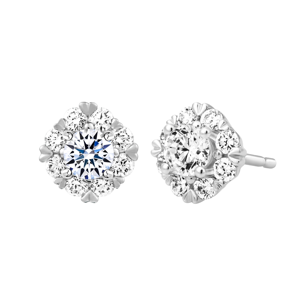 Ổ Bông kim cương tấm vàng 14K Jaminary 3C