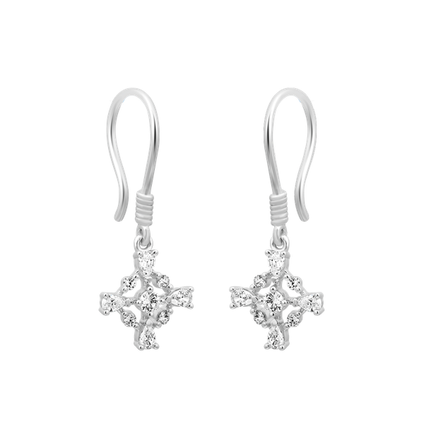 Hoa tai đính đá CZ vàng 18K Norah PE