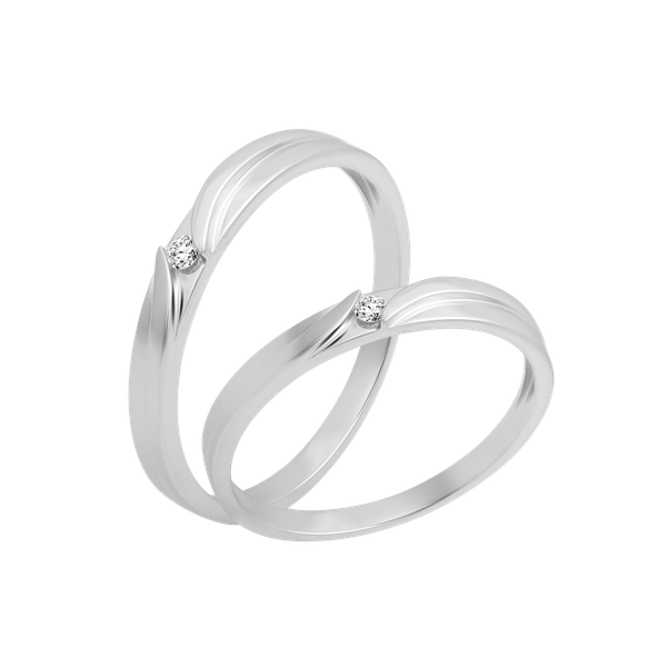 Nhẫn cưới nam kim cương viên vàng 14K Elina M