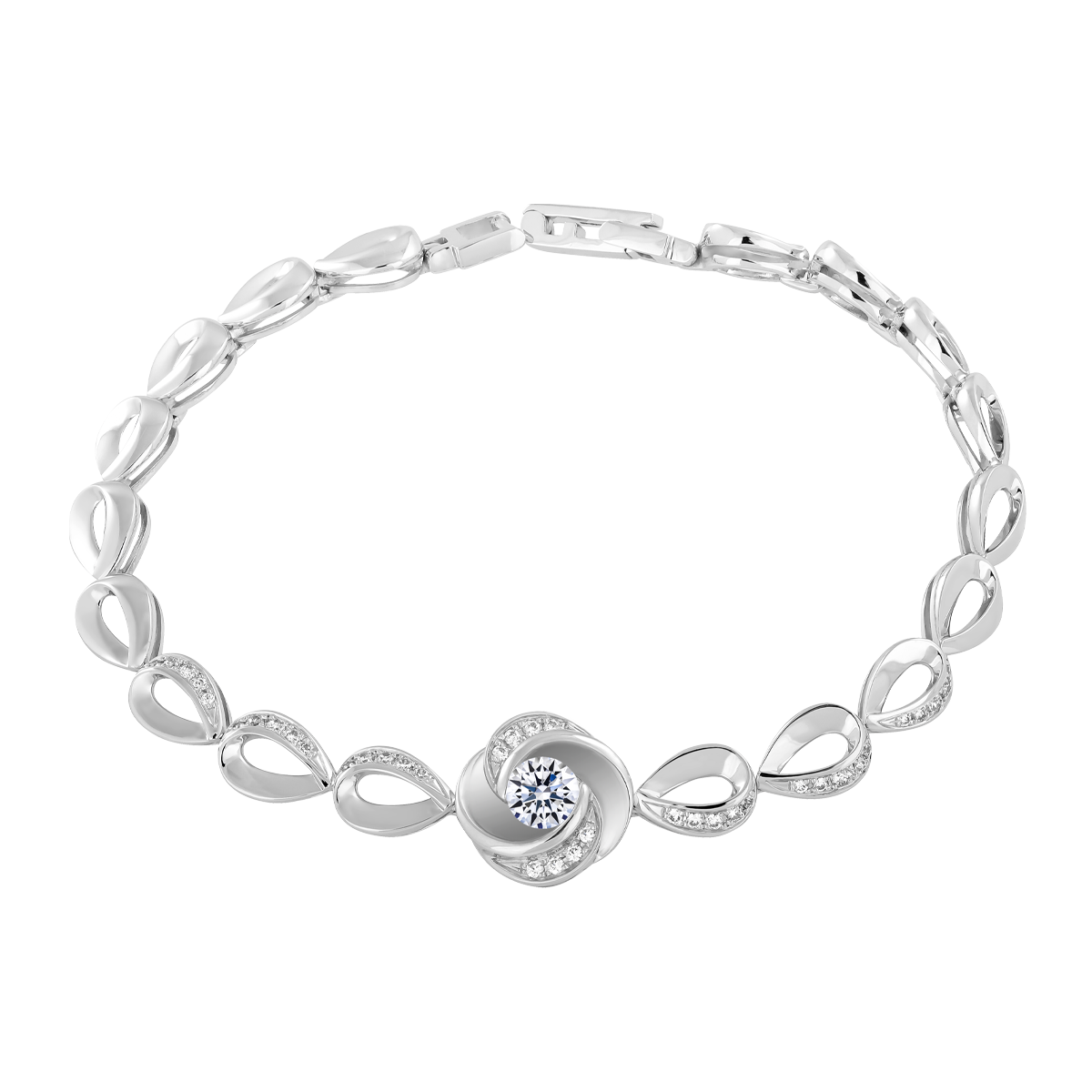 Lắc kim cương tấm vàng 14K Yolonda 3C