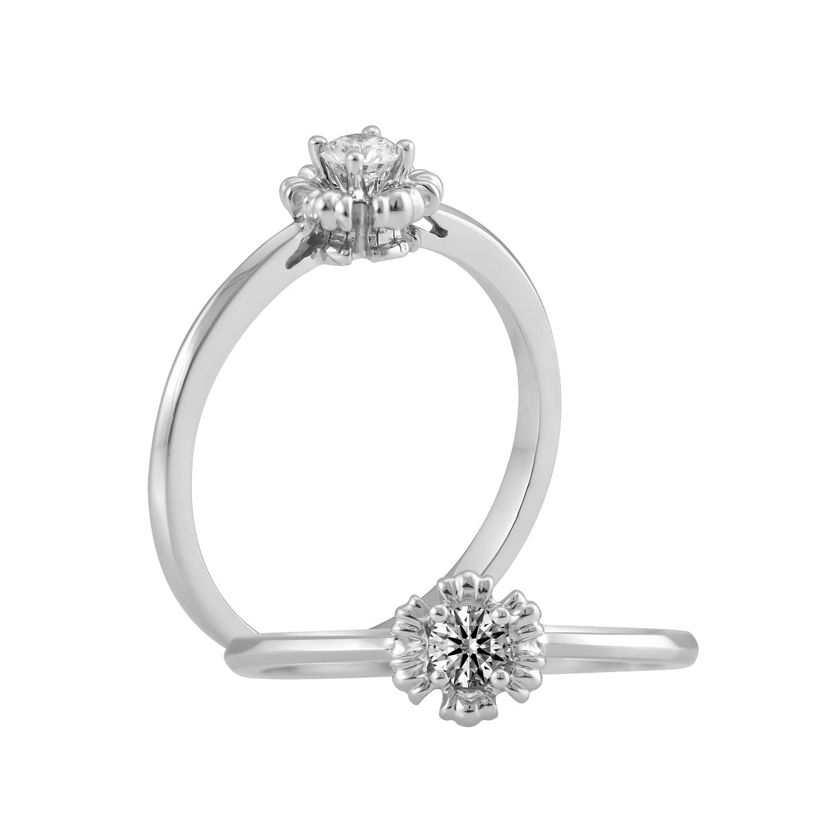 Nhẫn nữ kim cương vàng 14K Kaloni 5p