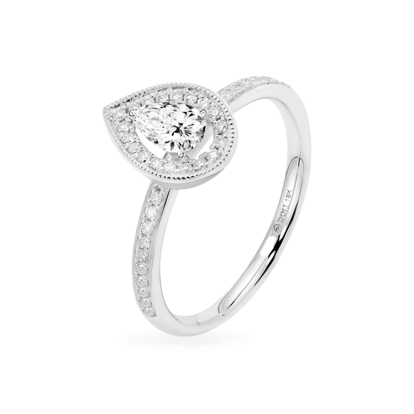 Nhẫn nữ kim cương viên vàng 18K Jena A005 TD