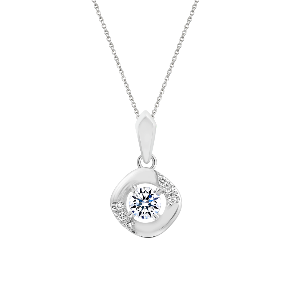 Mặt kim cương 8 Hearts & Arrows vàng 14K Hasinal H&A 2C