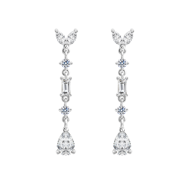 Hoa tai đính đá CZ vàng 18K Felicity