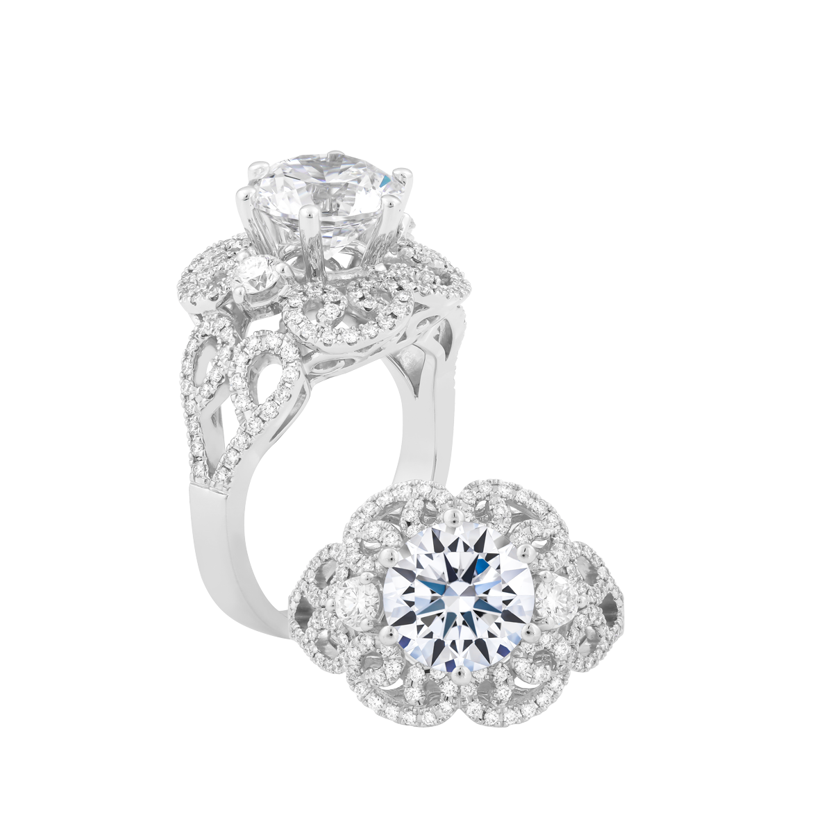 Nhẫn nữ kim cương tấm vàng 14K Bertina 1CT GVRG0230149