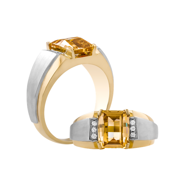 Nhẫn nam kim cương tấm vàng 14K Billy 2 S.CHA YW