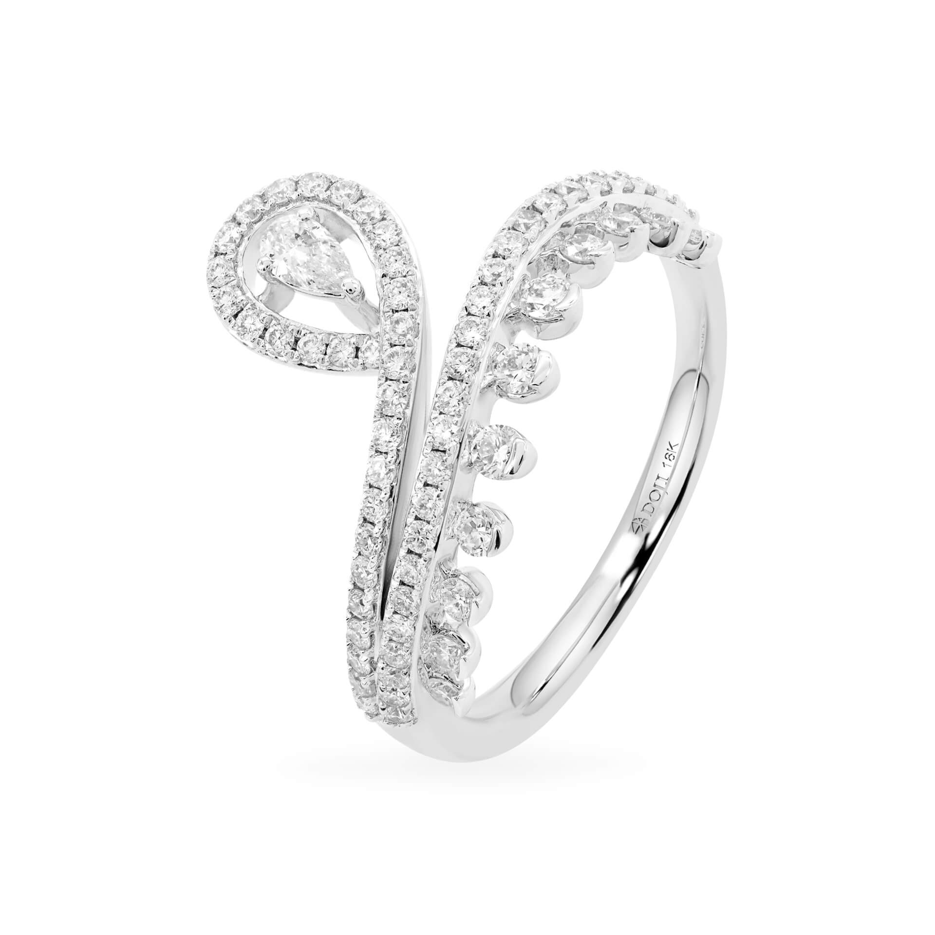 Nhẫn nữ kim cương viên vàng 18K Jena A453 TD