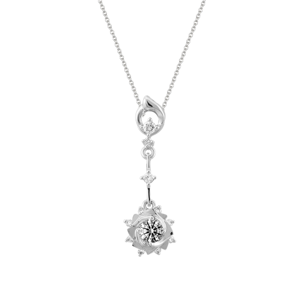 Ổ mặt kim cương tấm vàng 14K Jasmine 3C