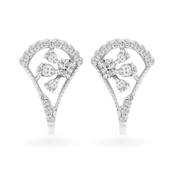 Hoa tai kim cương viên vàng 14K Jena A098 TD