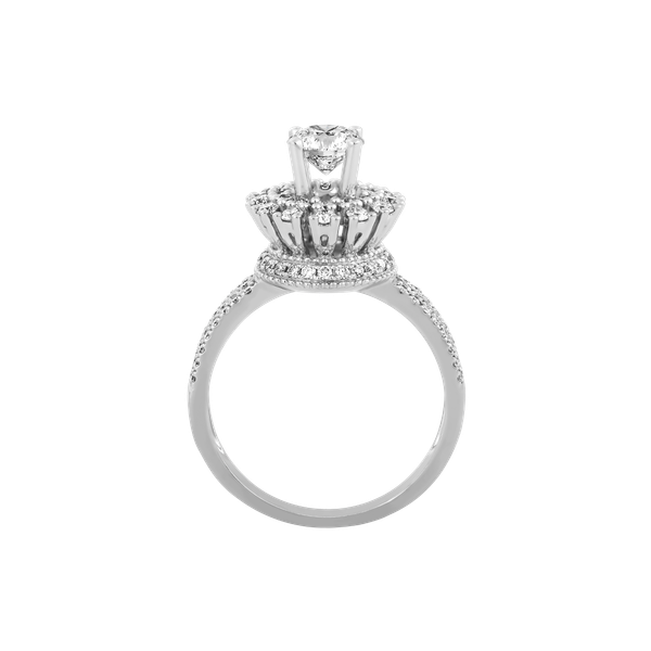 Nhẫn nữ kim cương tấm vàng 14K Calantha 1CT