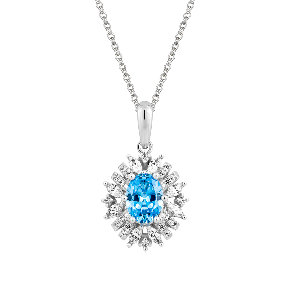 Mặt đính đá màu Topaz vàng 14K Rabbin S.Top GVPD0065529